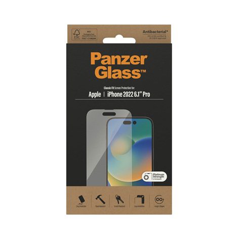 PanzerGlass | Screen protector - glass | Apple iPhone 14 Pro | Polyethylene terephthalate (PET) | Transparent - 4
